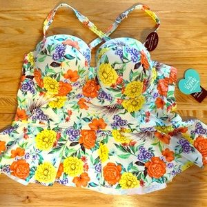 Torrid vixen swim peplum top